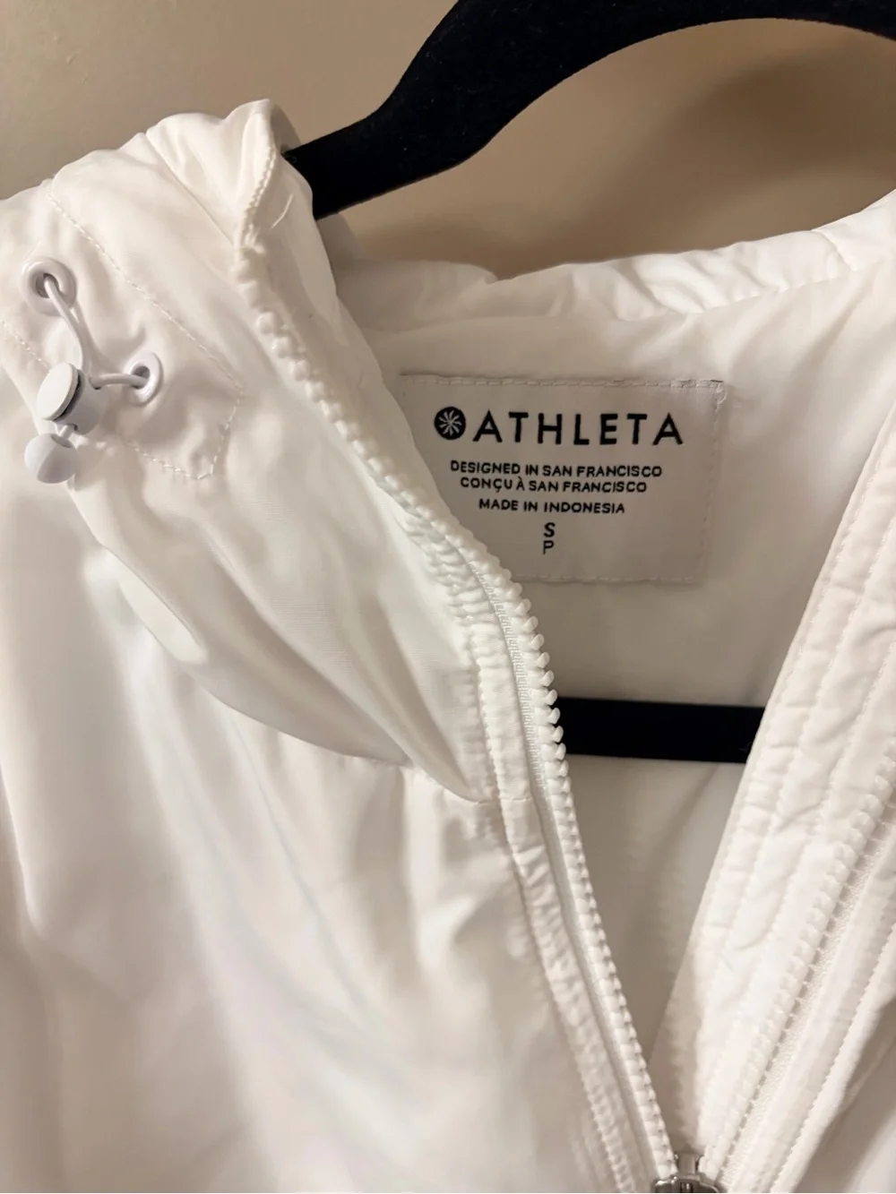 Athleta White Hooded Zip Jacket - Picture 2 of 7